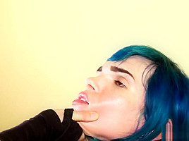 Lesbo tranny cocksucking tgirl in stockings