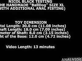 Nicol Black Testing The Handmade Balldog Size XL (With Additional