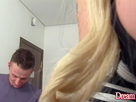 Tgirl Amanda Fialho Shares Her Ass with Two Lucky Dudes