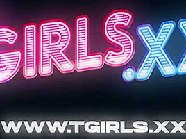 TGIRLS XXX – black Tgirl swaps her brush for something thicker