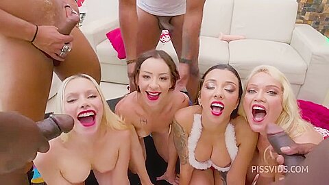 Xxx Mas Orgy 2024 – Hardcore Christmas Gangbang With Top Latin Models (anal,dp And Pee Drinking)