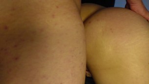 Double penetration with stepsister, she had multiple orgasms and I cumshot inside her ass, amateur p