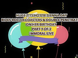 Huge Tits Hottie Sienna Day Rides Roller Coasters & Double Penetrated