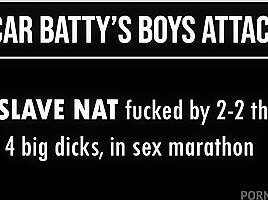 Ob. Nat Fucked By 2 – 2 Then 4 Big Dicks In Sex Marathon ( Double