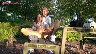 Wife fingerfucked in public asshole
