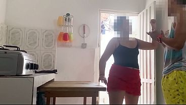 MILF Latina with a huge butt receives anal sex while standing in the kitchen POV