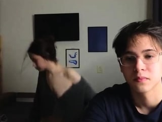 Real amateur teen fucks while babes watch