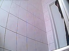 Young brunette lady almost peed herself