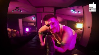 Axel Abysse Teases Asshole Before Riding Dildo Machine