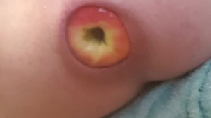 Expelling a big apple from my ass