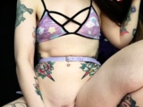 Kinky moist taco brunette anal toy play during masturbating